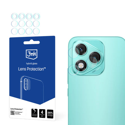 Film de protection pour caméra arrière 3MK Protection pour Honor 400 Lite, Verre flexible, Lot de 4 pièces, Transparent