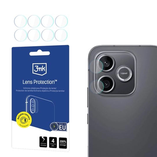 Film de protection pour caméra arrière 3MK Protection pour Honor 600 Lite, Verre Trempé, Lot de 4 pièces, Transparent