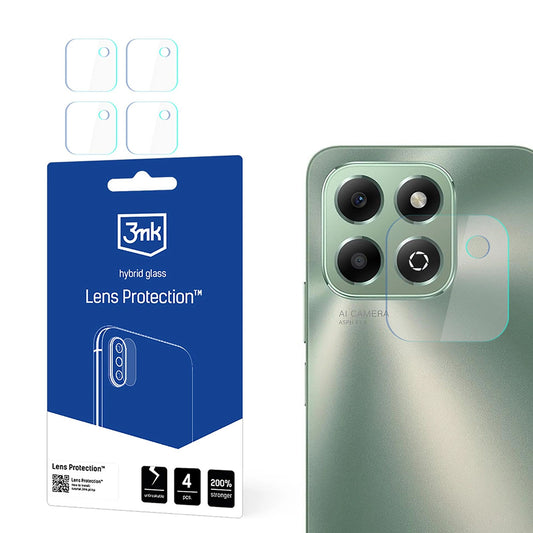 Film de protection pour caméra arrière 3MK Protection pour Honor X6b, Verre flexible, Set de 4 pièces, Transparent