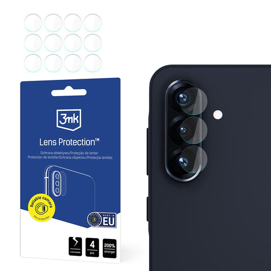 Film de protection pour caméra arrière 3MK Protection pour Samsung Galaxy A26 A266, Verre flexible, Set de 4 pièces, Transparent