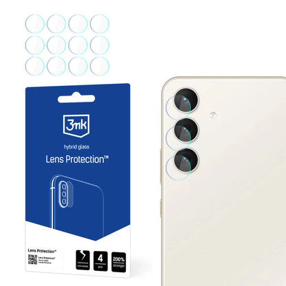 Film de protection pour caméra arrière 3MK Protection pour Samsung Galaxy S24 S921, verre flexible, lot de 4 pièces, transparent