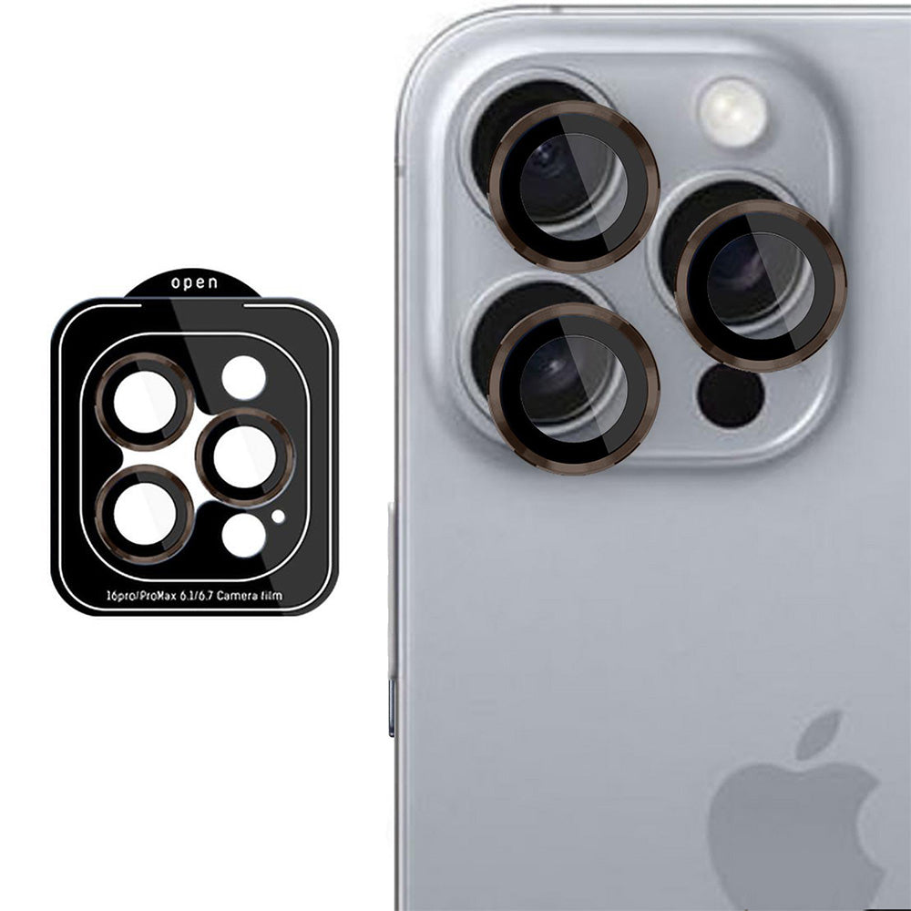Film de protection pour caméra arrière 3MK Protection Pro pour Apple iPhone 16 Pro Max / 16 Pro, Verre trempé, Marron