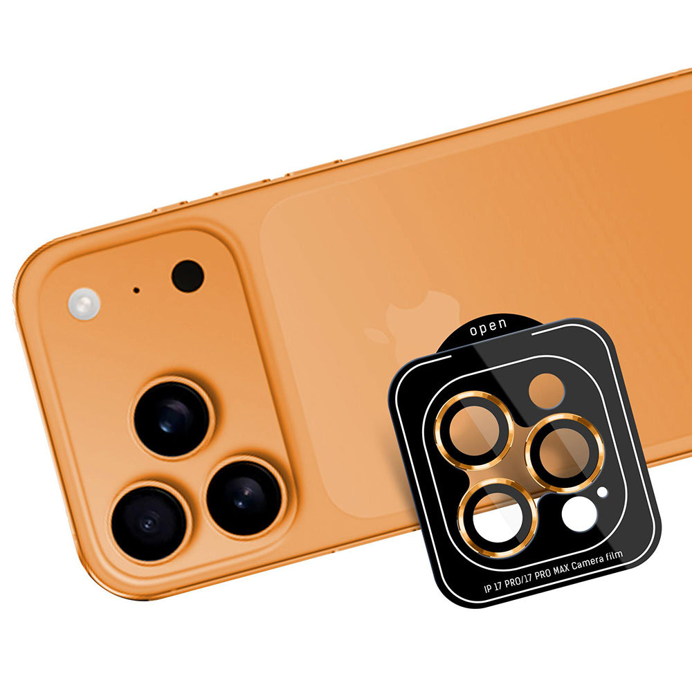 Film de protection pour caméra arrière 3MK Protection Pro pour Apple iPhone 17 Pro Max / 17 Pro, Verre Trempé, Orange