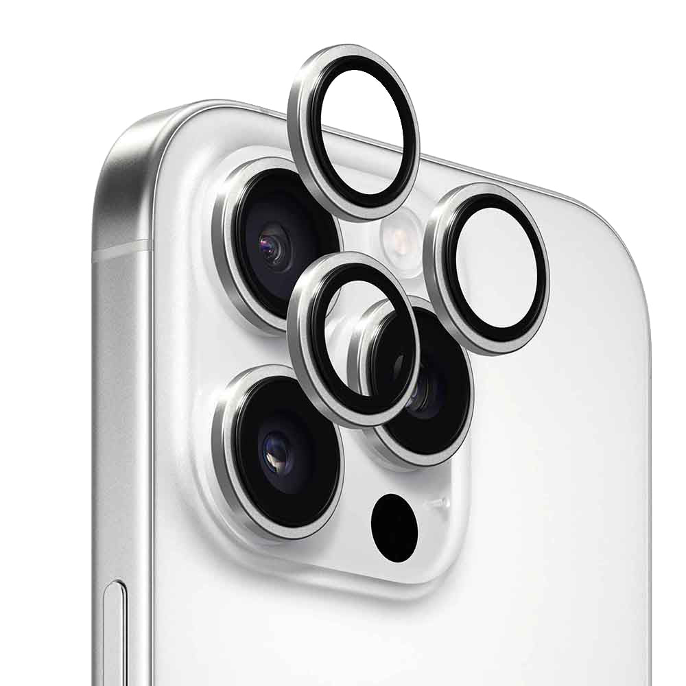 Film de protection pour caméra arrière Anank AR pour Apple iPhone 16 Pro Max / 16 Pro, Verre trempé, Argenté