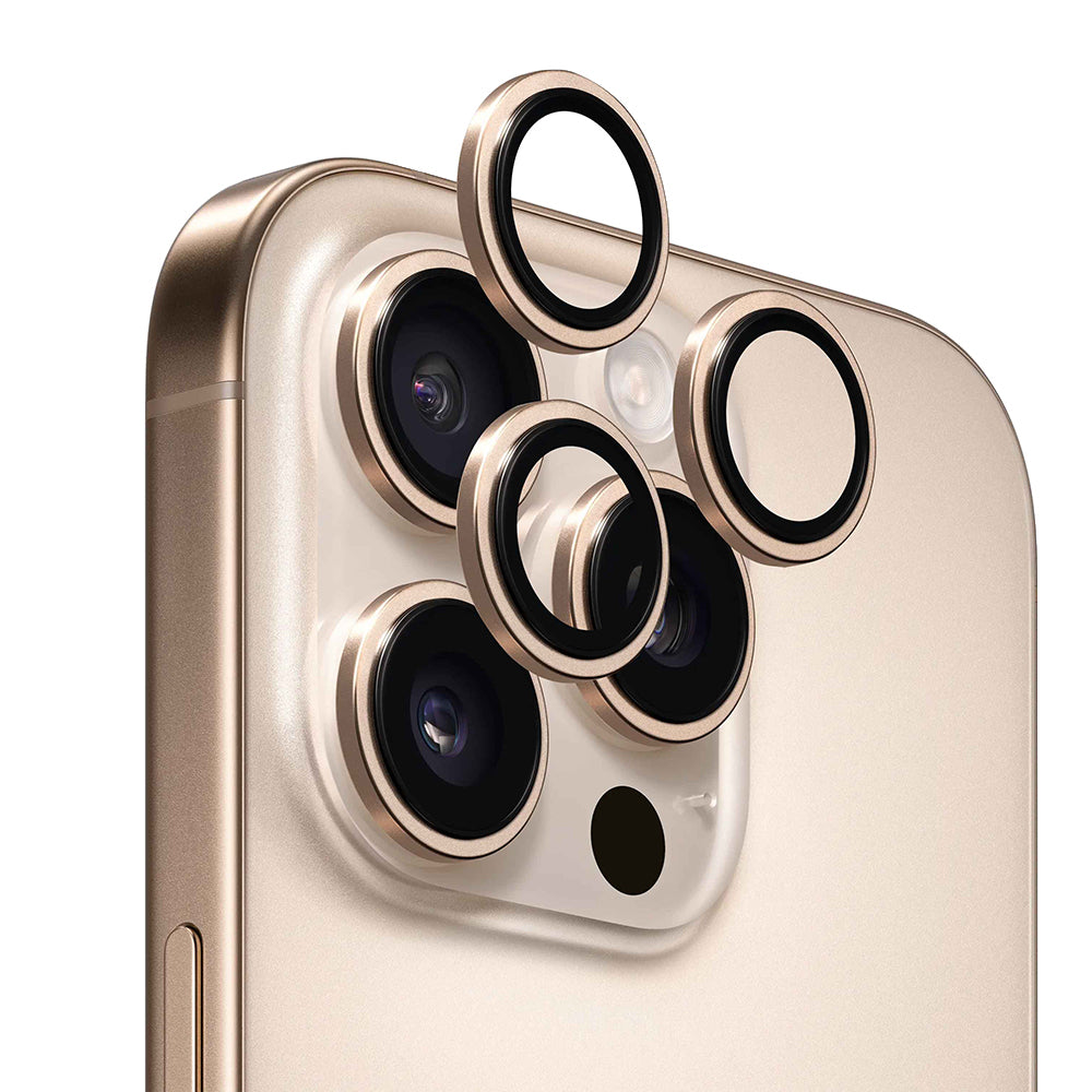 Film de protection pour caméra arrière Anank AR pour Apple iPhone 16 Pro Max / 16 Pro, Verre trempé, Doré