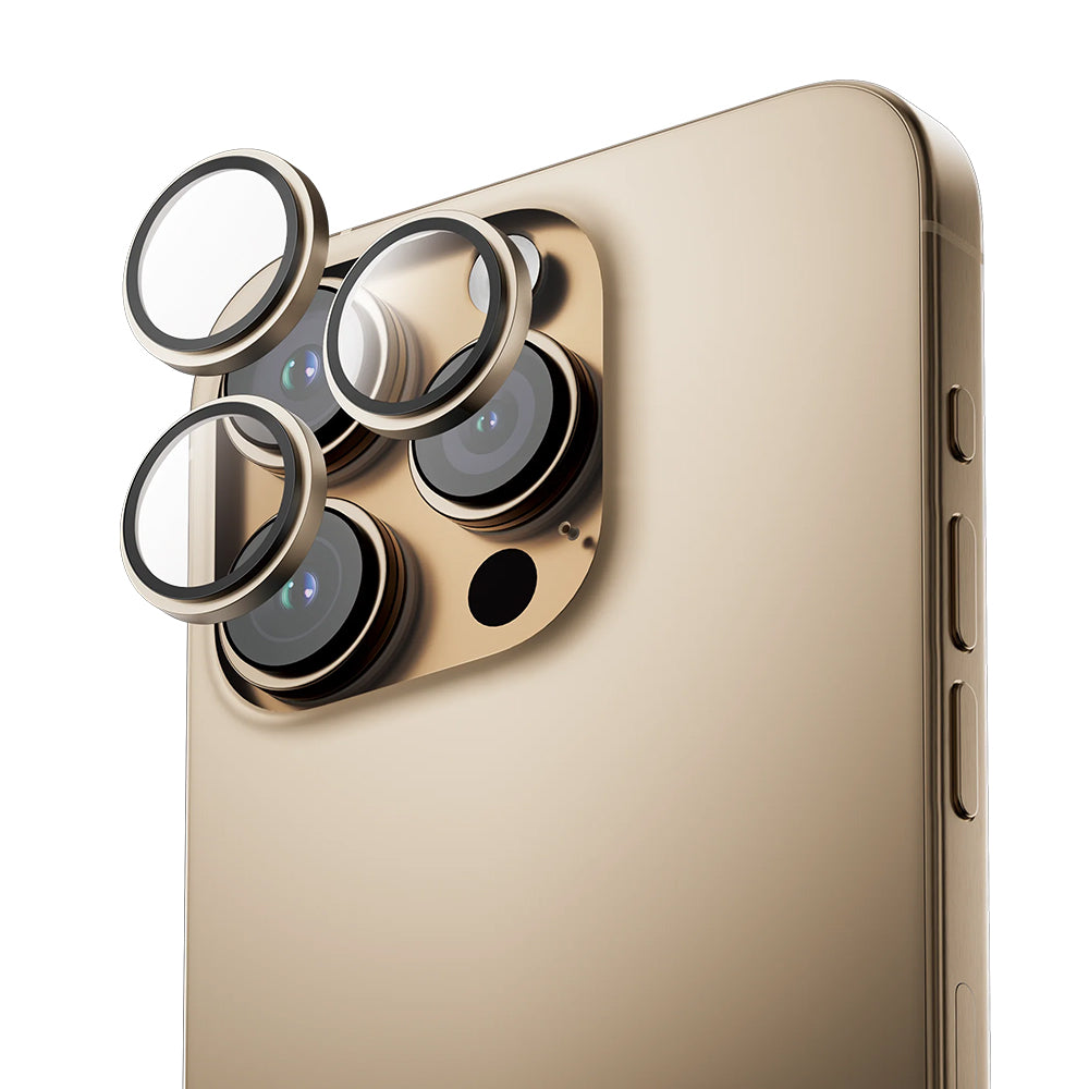 Film de protection pour caméra arrière Anank AR pour Apple iPhone 16 Pro Max / 16 Pro, Verre trempé, Doré