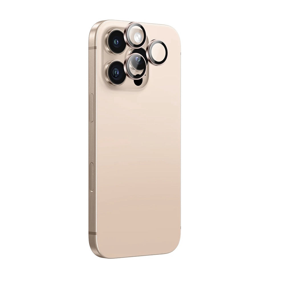 Film de protection pour caméra arrière Anank AR pour Apple iPhone 16 Pro Max / 16 Pro, Verre trempé, Doré