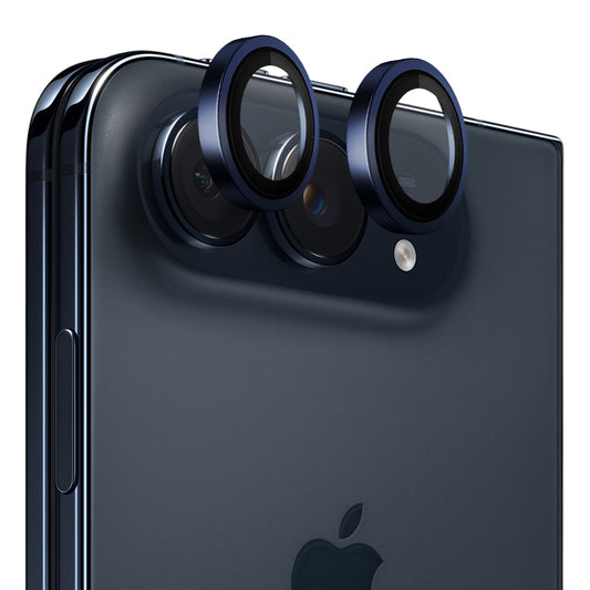 Protection pour caméra arrière Blueo 99 antireflet HD pour Apple iPhone Duo, verre trempé, bleue