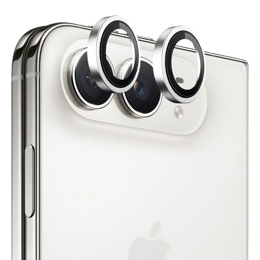 Protection pour caméra arrière Blueo 99 antireflet HD pour Apple iPhone Duo, verre trempé, argentée