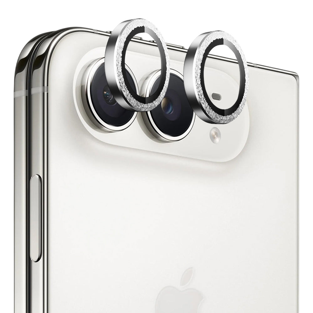 Protection pour caméra arrière Blueo Diamond pour Apple iPhone Duo, verre trempé, argentée