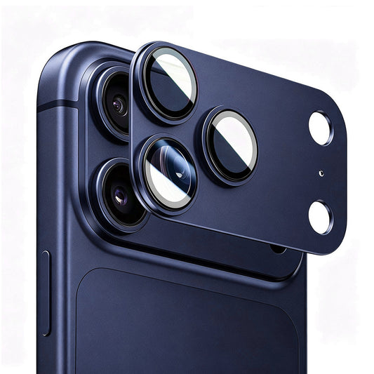 Protection pour caméra arrière Blueo Integrated Metal pour Apple iPhone 17 Pro, verre trempé, bleu foncé