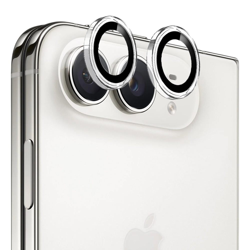 Protection d’objectif arrière Blueo Metal Frame pour Apple iPhone Duo, verre trempé, transparent