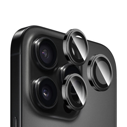 Film de protection pour caméra arrière Blueo Sapphire Crystal pour Apple iPhone 14 Pro Max / 14 Pro, Verre trempé, Noir
