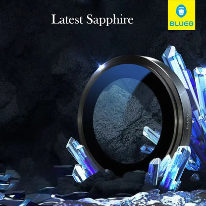 Film de protection pour caméra arrière Blueo Sapphire Crystal pour Apple iPhone 14 Pro Max / 14 Pro, Verre trempé, Noir