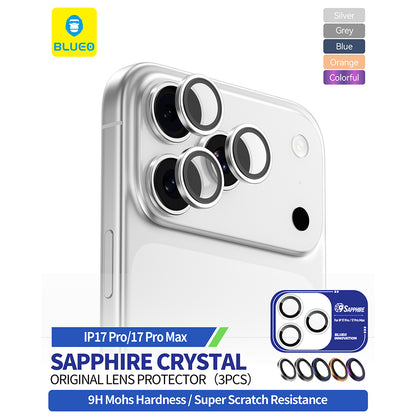 Film de protection Caméra Arrière Blueo Sapphire Crystal pour Apple iPhone 17 Pro Max / 17 Pro, Verre Trempé, Multicolore