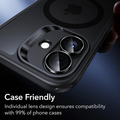 Film de protection pour caméra arrière ESR Armorite pour Apple iPhone 17 / 16 Plus / 16, Verre Trempé, Lot de 2 pièces, Noir