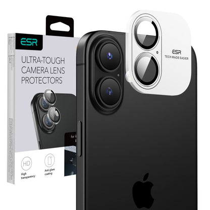 Film de protection pour caméra arrière ESR Armorite pour Apple iPhone 17 / 16 Plus / 16, Verre Trempé, Transparent