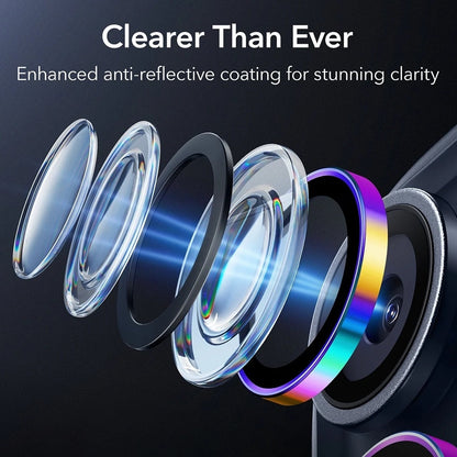 Film de protection pour caméra arrière ESR Armorite pour Apple iPhone 17 Pro Max / 17 Pro / 16 Pro Max / 16 Pro, Verre Trempé, Multicolore