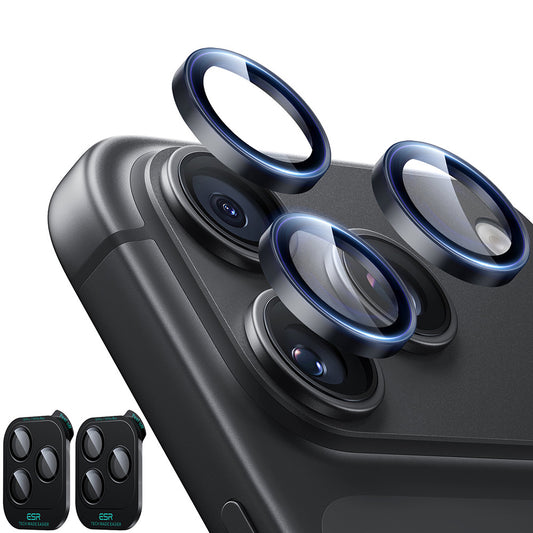 Film de protection pour caméra arrière ESR Armorite pour Apple iPhone 18 Pro / 18 Pro Max, Verre trempé, Lot de 2 pièces, Noir