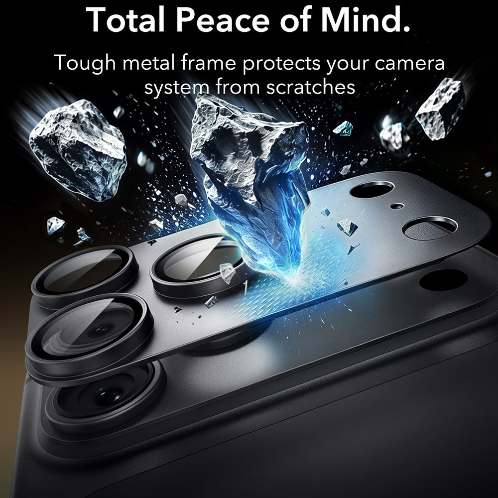 Film de protection pour caméra arrière ESR Armorite Pro pour Apple iPhone 18 Pro Max, Verre trempé, Noir
