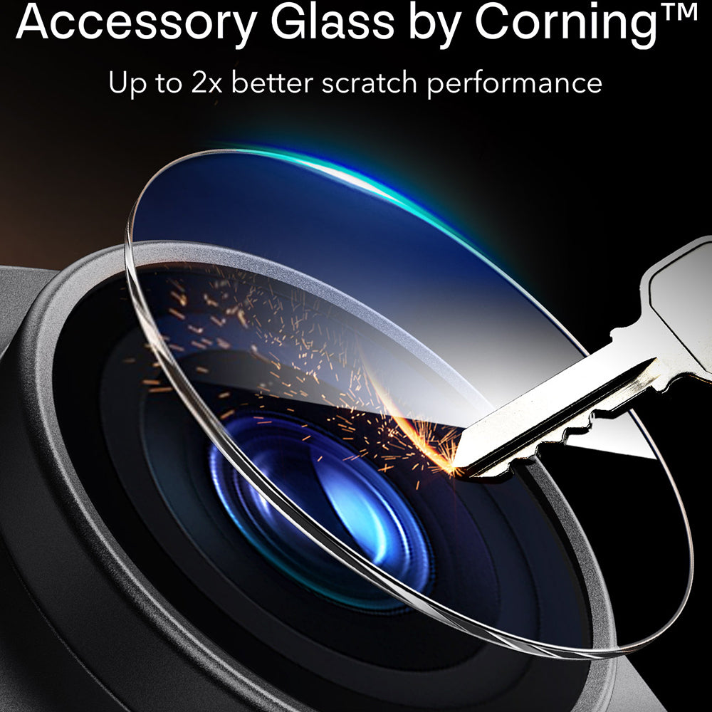 Film de protection pour caméra arrière ESR Armorite Pro pour Apple iPhone 18 Pro Max, Verre trempé, Noir