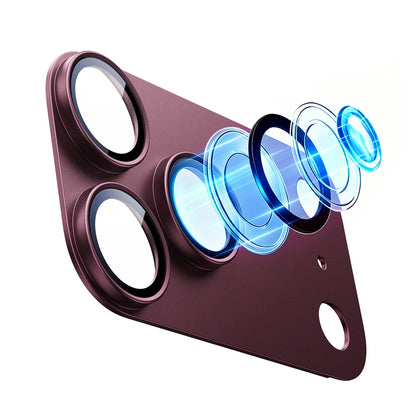 Film de protection pour caméra arrière ESR Armorite Pro pour Apple iPhone 18 Pro Max, Verre trempé, Bordeaux foncé