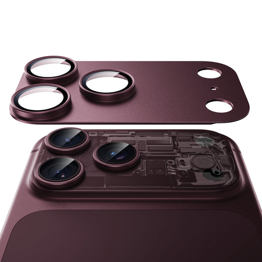 Film de protection pour caméra arrière ESR Armorite Pro pour Apple iPhone 18 Pro Max, Verre trempé, Bordeaux foncé