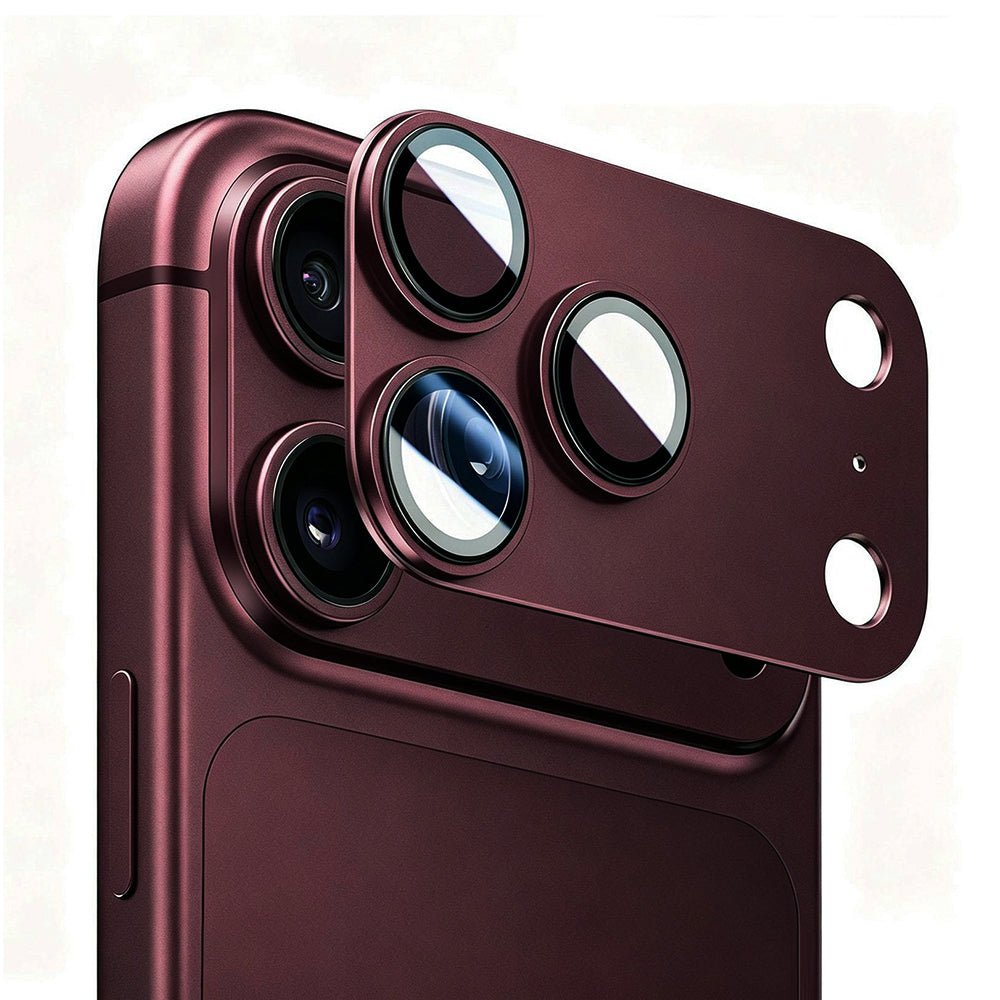 Film de protection pour caméra arrière Lito Crown Halo AR + AF pour Apple iPhone 18 Pro Max, Verre trempé, Bordeaux