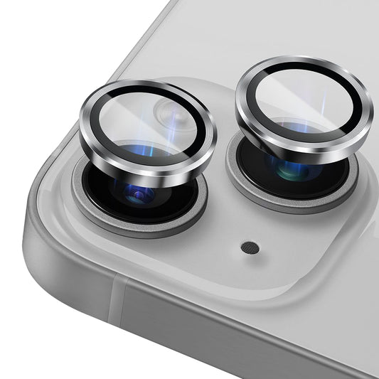 Film de protection pour caméra arrière Lito S+ pour Apple iPhone 14, Verre trempé, Argenté