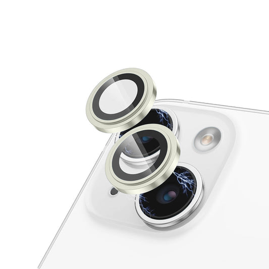 Film de protection pour caméra arrière Lito S+ pour Apple iPhone 15 Plus / 15, Verre trempé, Jaune