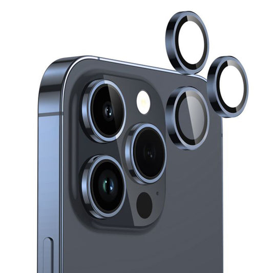 Film de protection pour caméra arrière Lito S+ pour Apple iPhone 15 Pro Max / 15 Pro, Verre trempé, Bleu