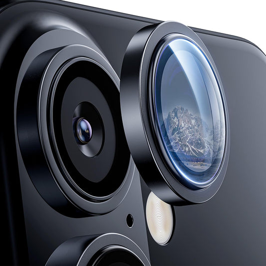 Film de protection pour caméra arrière Lito S+ pour Apple iPhone 16 Plus / 16, Verre trempé, Noir