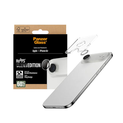 Film de protection pour caméra arrière PanzerGlass Hoops pour Apple iPhone 17 Air, Verre Trempé, Transparent