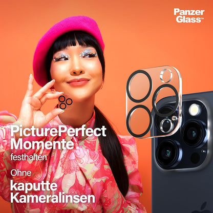Film de protection Caméra Arrière PanzerGlass PicturePerfect pour Apple iPhone 17, Verre Trempé, Transparent