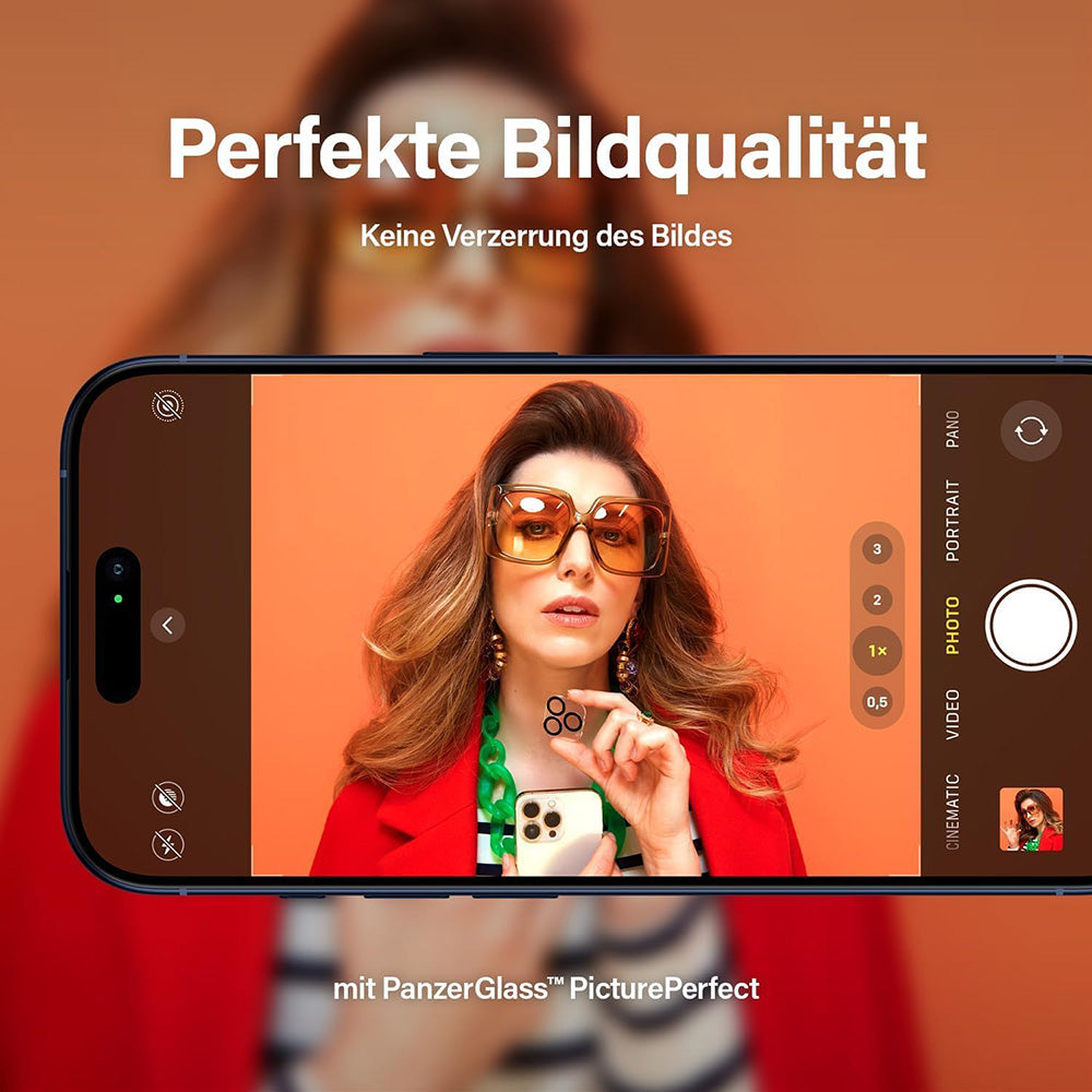 Film de protection Caméra Arrière PanzerGlass PicturePerfect pour Apple iPhone 17, Verre Trempé, Transparent