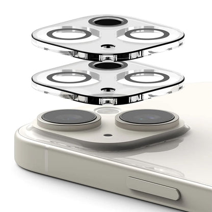 Film de protection pour caméra arrière Ringke pour Apple iPhone 15 Plus / 15, Verre Trempé, Lot de 2 pièces, Transparent