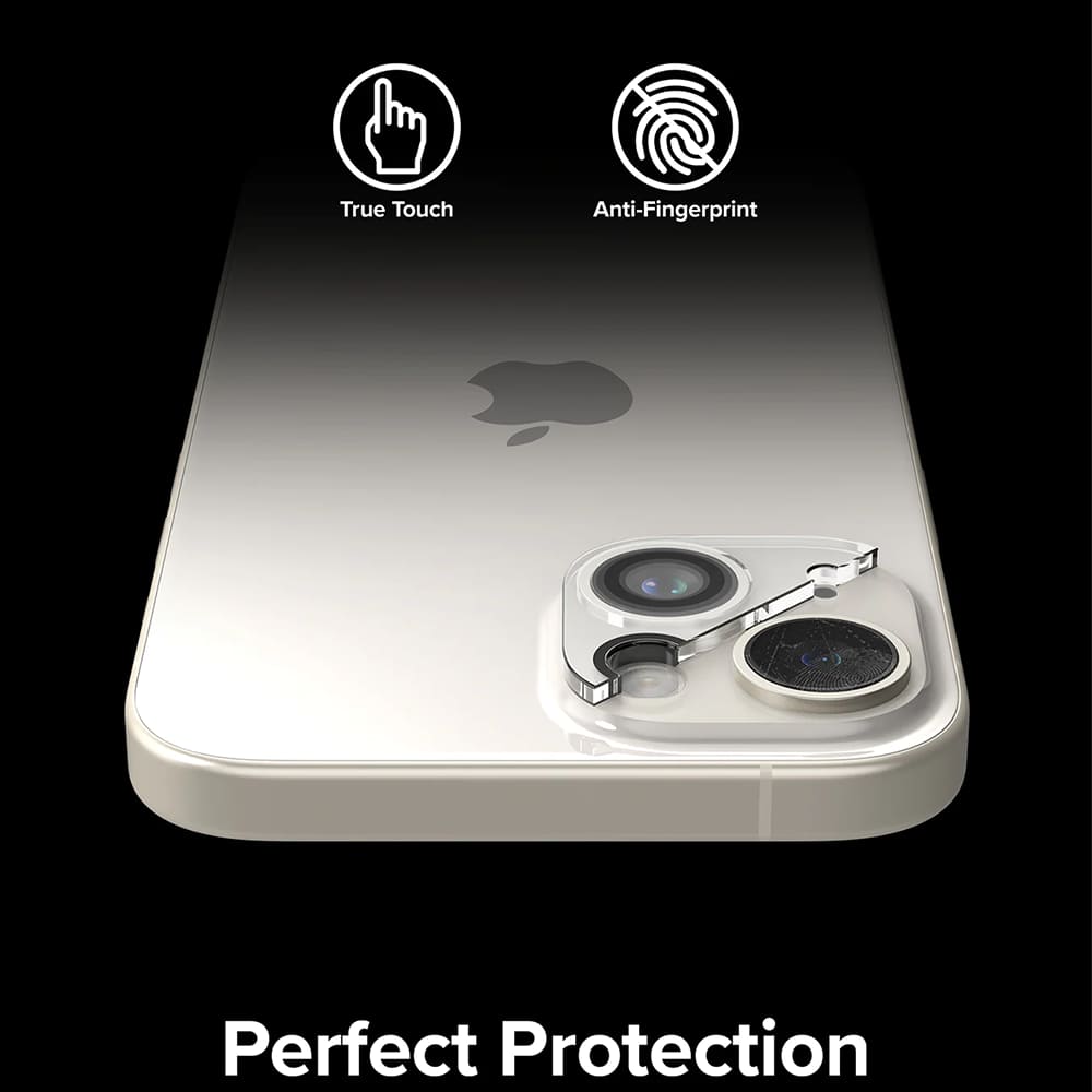 Film de protection pour caméra arrière Ringke pour Apple iPhone 15 Plus / 15, Verre Trempé, Lot de 2 pièces, Transparent