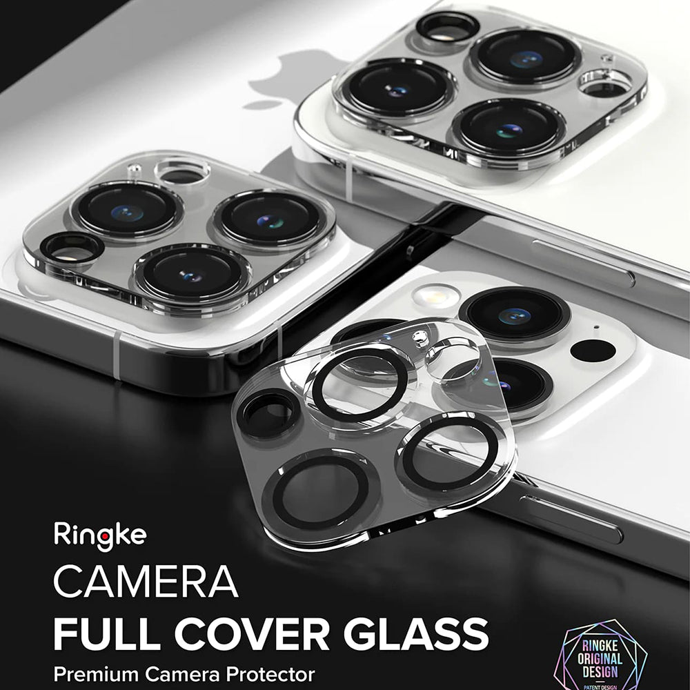 Film de protection pour caméra arrière Ringke pour Apple iPhone 15 Pro Max, Verre Trempé, Lot de 2 pièces, Transparent