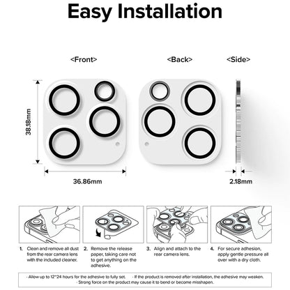 Film de protection pour caméra arrière Ringke pour Apple iPhone 15 Pro Max, Verre Trempé, Lot de 2 pièces, Transparent