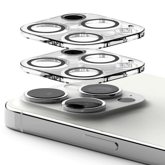 Film de protection pour caméra arrière Ringke pour Apple iPhone 15 Pro, Verre trempé, Lot de 2 pièces, Transparent
