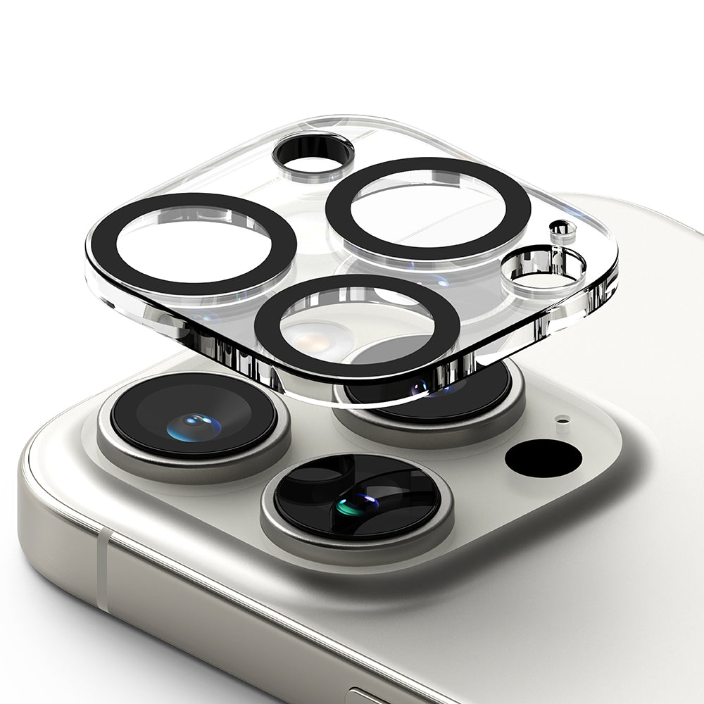Film de protection pour caméra arrière Ringke pour Apple iPhone 16 Pro Max / 16 Pro, Verre Trempé, Lot de 2 pièces, Transparent