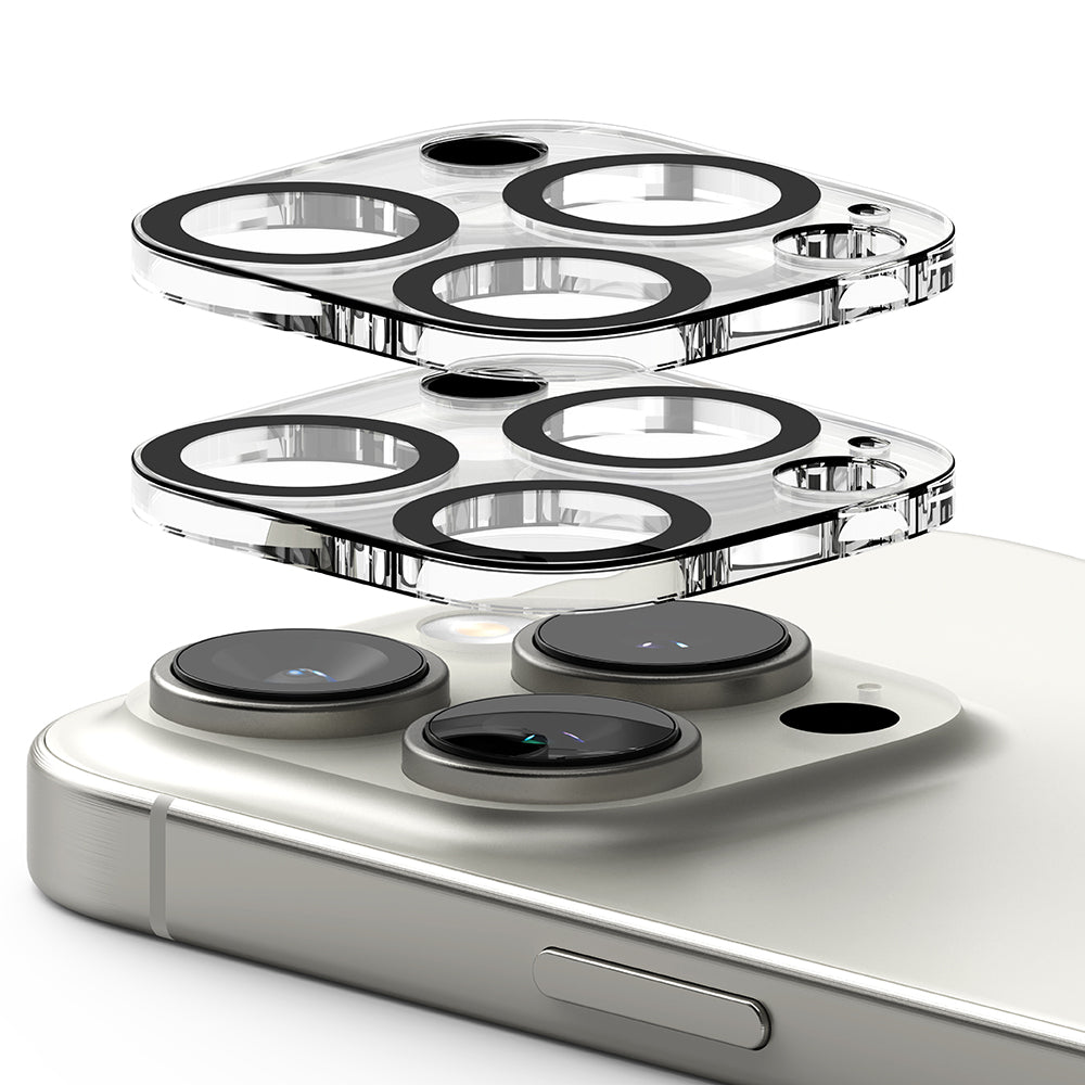 Film de protection pour caméra arrière Ringke pour Apple iPhone 16 Pro Max / 16 Pro, Verre Trempé, Lot de 2 pièces, Transparent