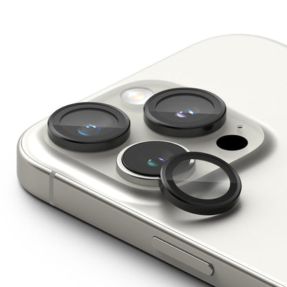 Film de protection pour caméra arrière Ringke pour Apple iPhone 16 Pro Max / 16 Pro, Verre Trempé, Lot de 2 pièces, Noir