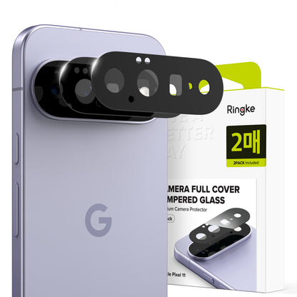 Film de protection pour caméra arrière Ringke pour Google Pixel 11, Verre trempé, Lot de 2 pièces, Noir