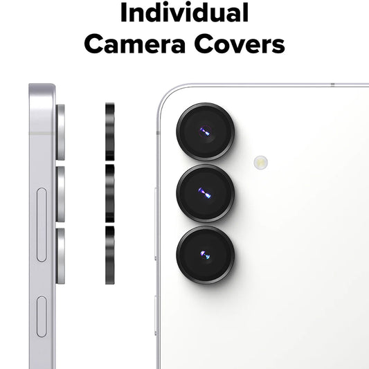 Film de protection pour caméra arrière Ringke pour Samsung Galaxy S25 FE, verre trempé, lot de 2 pièces, noir