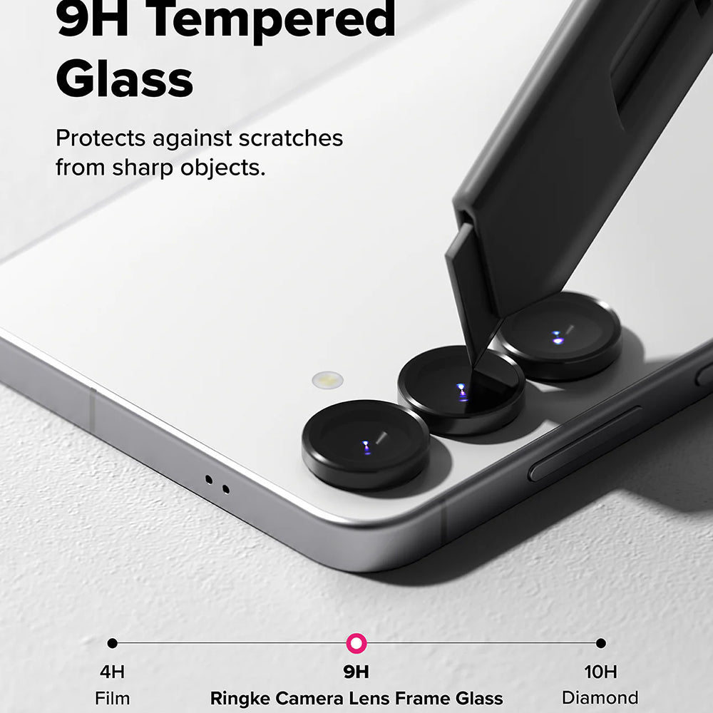 Film de protection pour caméra arrière Ringke pour Samsung Galaxy S25 FE, verre trempé, lot de 2 pièces, noir