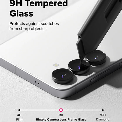 Film de protection pour caméra arrière Ringke pour Samsung Galaxy S25 FE, verre trempé, lot de 2 pièces, noir