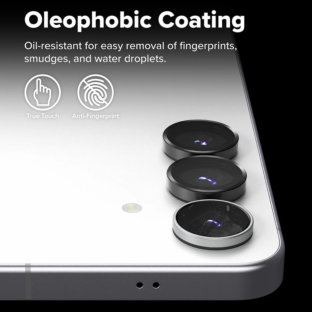 Film de protection pour caméra arrière Ringke pour Samsung Galaxy S25 FE, verre trempé, lot de 2 pièces, noir