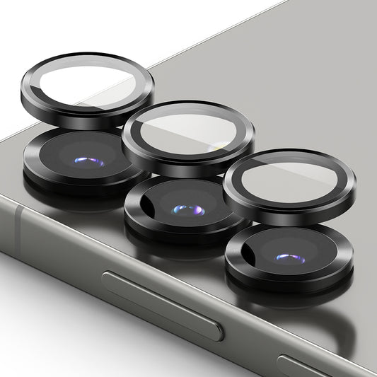 Film de protection Ringke pour caméra arrière Samsung Galaxy S25 S931, Verre trempé, Noir