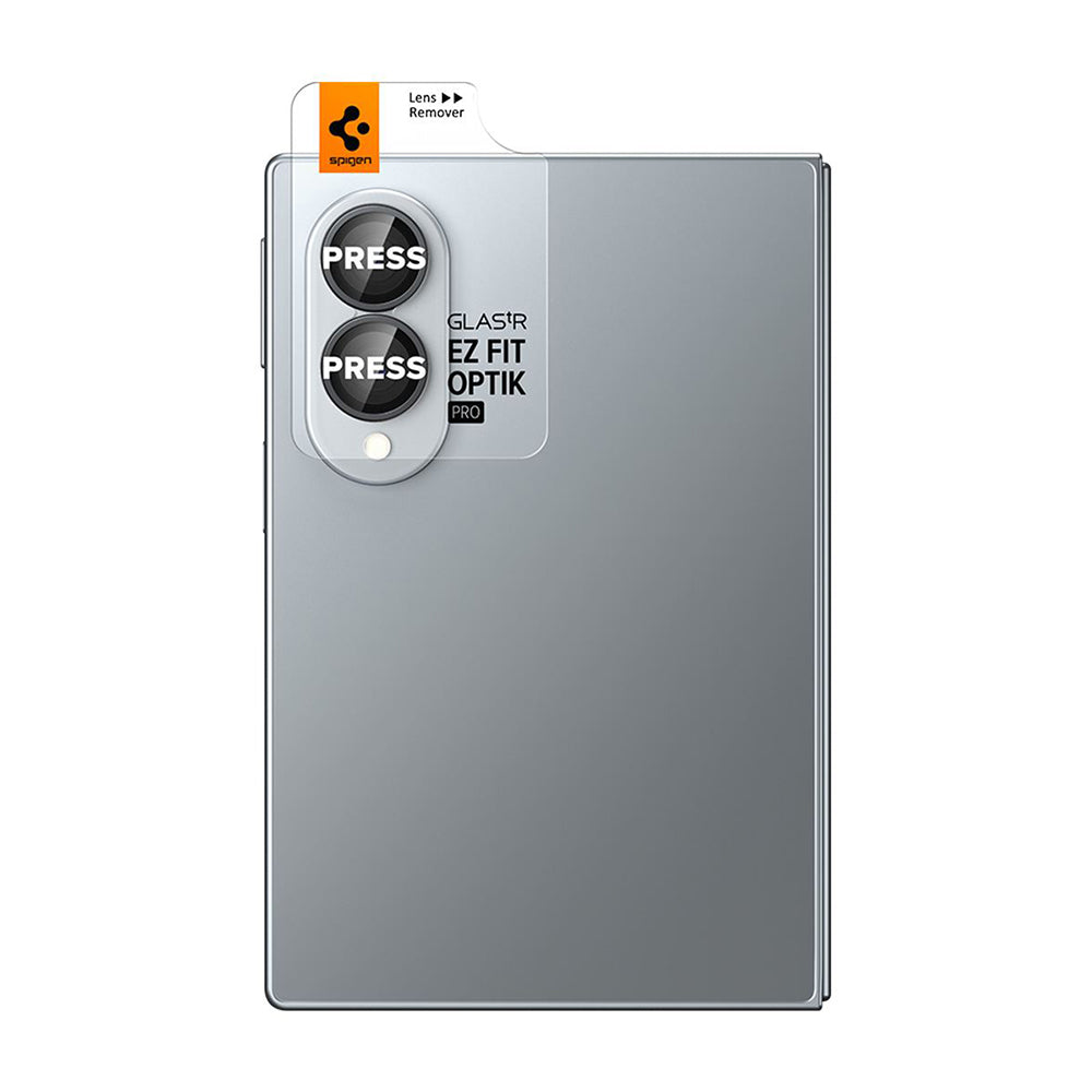 Film de protection pour caméra arrière Spigen GlastR EZ FIT Optik Pro HD pour Samsung Galaxy Z Fold8 F971, Verre trempé, Lot de 2 pièces, Noir AGL11944